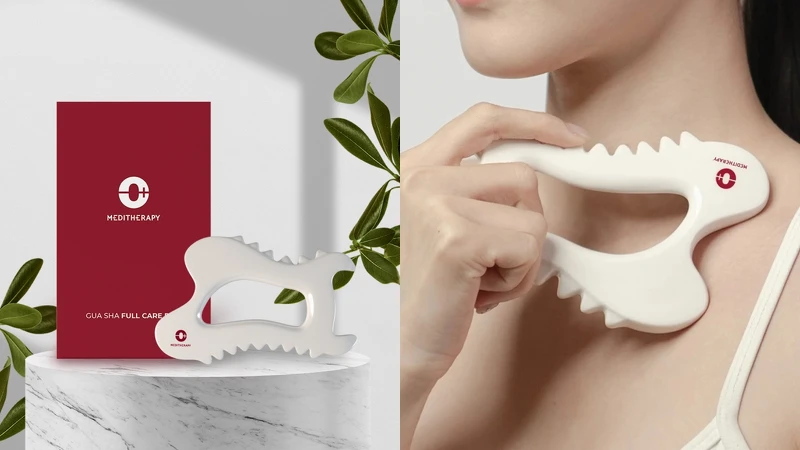 MEDITHERAPY SOKSAL陶瓷刮痧板產品照。 MEDITHERAPY SOKSAL陶瓷刮痧板產品照。