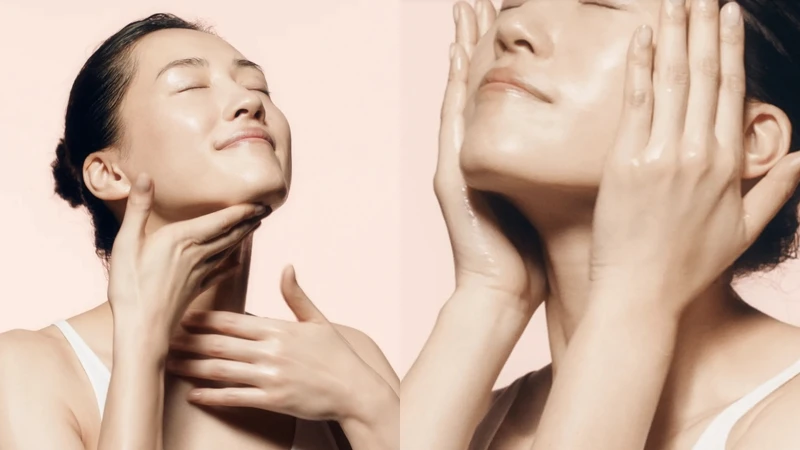 SK-II青春露使用步驟示意。