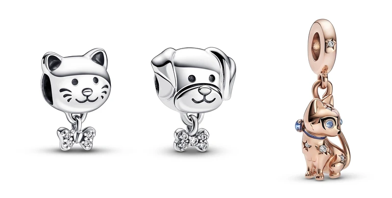 愛貓蝴蝶結串飾 NT1,580、寵物犬與骨頭串飾NT1,580、璀璨寵物貓吊飾NT2,880 愛貓蝴蝶結串飾 NT1,580、寵物犬與骨頭串飾NT1,580、璀璨寵物貓吊飾NT2,880