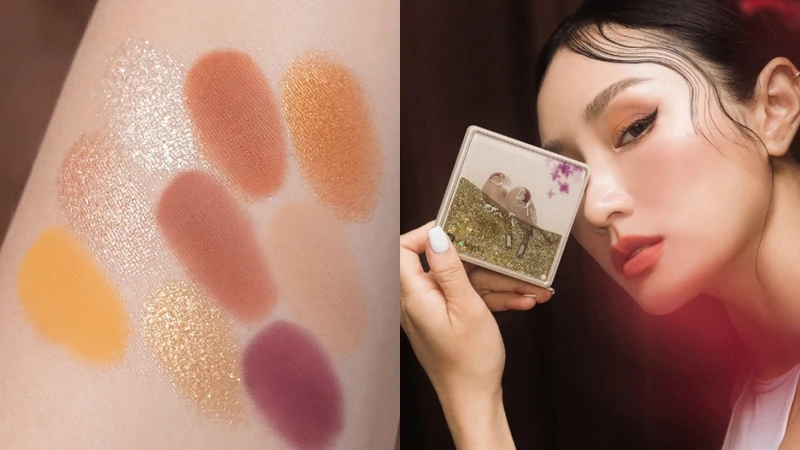 FreshO2 X珍藏故宮郎世寧系列冬雀靈動眼彩盤試色與妝容示範。 FreshO2 X珍藏故宮郎世寧系列冬雀靈動眼彩盤試色與妝容示範。