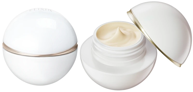 ELIXIR怡麗絲爾彈潤爆水珍珠霜(清爽型/滋潤型)50g，NT1,800、淨白爆水珍珠霜(清爽型/滋潤型)50g，NT1,800