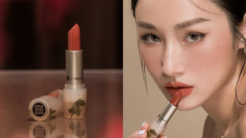 FreshO2 X珍藏故宮郎世寧系列春院牡丹唇脂膏#百合熙棕。 FreshO2 X珍藏故宮郎世寧系列春院牡丹唇脂膏#百合熙棕。