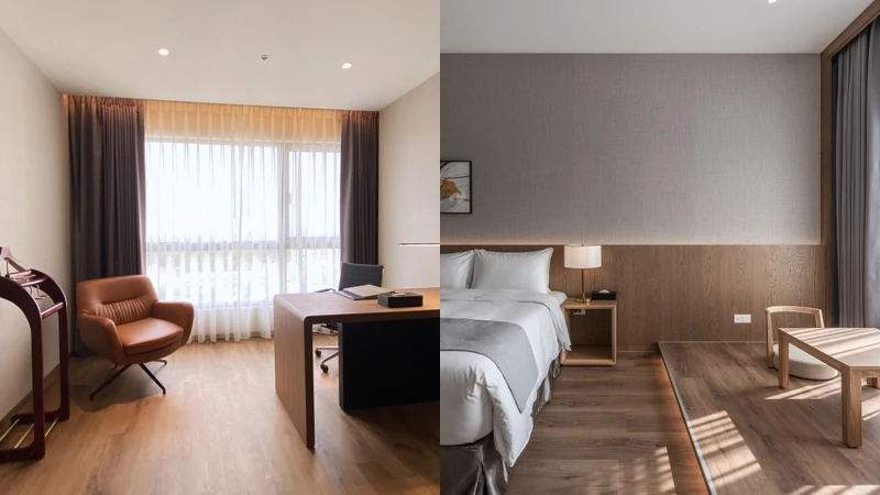 套房增設和式空間，日光灑進房間很愜意