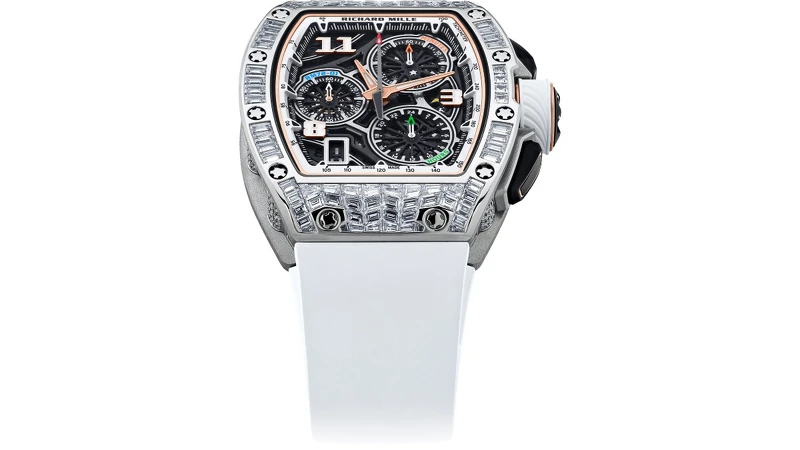 RICHARD MILLE RM 72-01 Lifestyle自製機芯計時白金鑽錶長方形切割款 RICHARD MILLE RM 72-01 Lifestyle自製機芯計時白金鑽錶長方形切割款