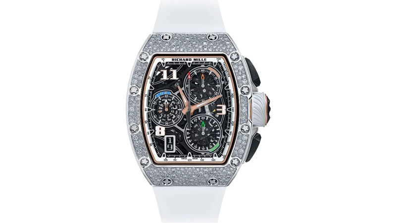 RICHARD MILLE RM 72-01 Lifestyle自製機芯計時白金鑽錶雪花鑲嵌款 RICHARD MILLE RM 72-01 Lifestyle自製機芯計時白金鑽錶雪花鑲嵌款