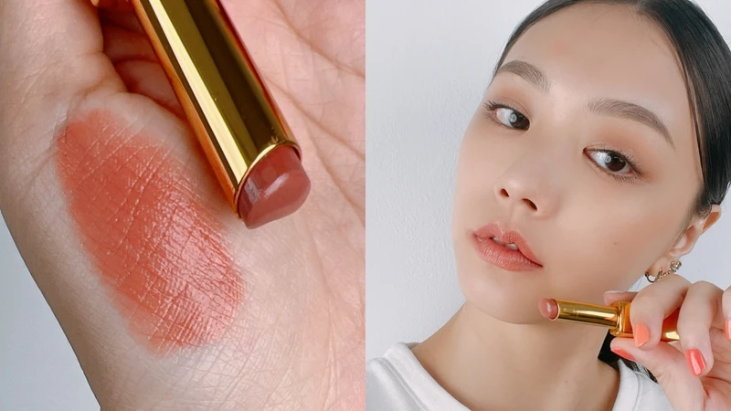 香奈兒超炫耀精萃唇膏#812試色。 香奈兒超炫耀精萃唇膏#812試色。