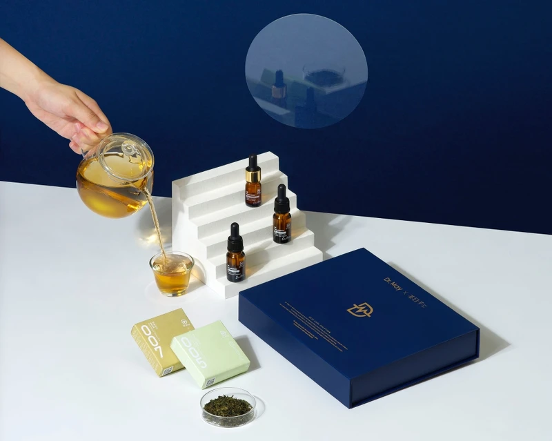 Dr. May美博士 x 茶日子聯名禮盒形象照。 Dr. May美博士 x 茶日子聯名禮盒形象照。