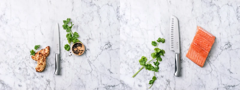 左:切肉刀(15cm),15點+NT349(市價NT1,980),全台限量15,000把。/ 右:三德刀(18cm),15點+NT499(市價NT2,180),全台限量27,000把。 左:切肉刀(15cm),15點+NT349(市價NT1,980),全台限量15,000把。/ 右:三德刀(18cm),15點+NT499(市價NT2,180),全台限量27,000把。