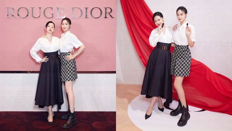 小S徐熙娣、仙氣擔當 Lily許韶恩首度同台，出席迪奧超完美持久唇膏上市記者會。