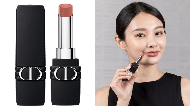 DIOR 迪奧超完美持久唇膏#505裸粉玫瑰實擦。 DIOR 迪奧超完美持久唇膏#505裸粉玫瑰實擦。