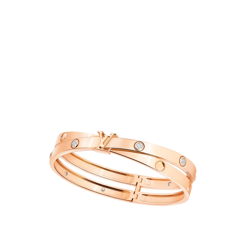 Empreinte 玫瑰金與鑽石雙圈手環戒指 $525,000 Empreinte 玫瑰金與鑽石雙圈手環戒指 $525,000