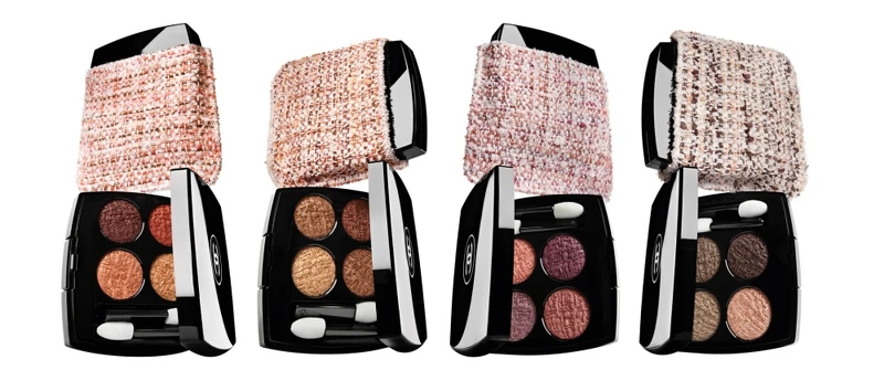 香奈兒斜紋軟呢四色眼影產品圖。 香奈兒斜紋軟呢四色眼影產品圖。