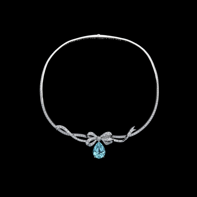 Dior Print 系列帕拉伊巴藍碧璽鑽石項鍊,Dior。 Dior Print 系列帕拉伊巴藍碧璽鑽石項鍊,Dior。