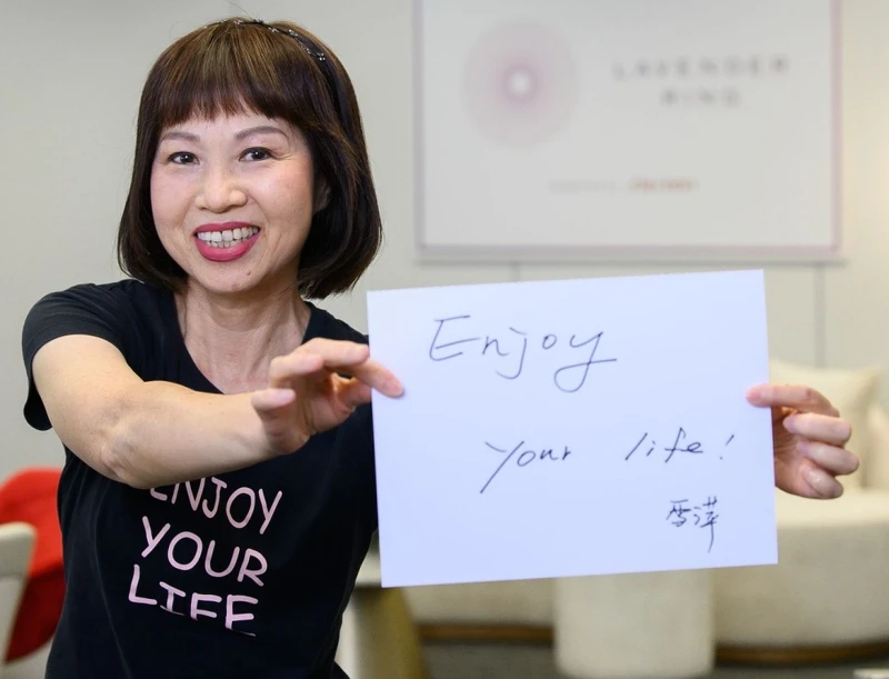 癌友們為攝影作品留下展現自我的訊息。