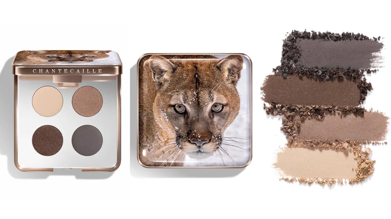 捍衛神獸 美洲獅四色眼彩盤色號:(左上)柔霧感奶油香草色、(右上)粉灰玫瑰香檳色、(左下)亮古銅色、(右下)柔霧灰 捍衛神獸 美洲獅四色眼彩盤色號:(左上)柔霧感奶油香草色、(右上)粉灰玫瑰香檳色、(左下)亮古銅色、(右下)柔霧灰