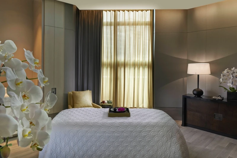 台北文華東方酒店The Spa單人房。 台北文華東方酒店The Spa單人房。