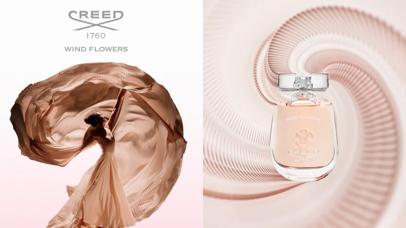 CREED迷蹤女香Wind Flowers形象圖與情境圖。 CREED迷蹤女香Wind Flowers形象圖與情境圖。