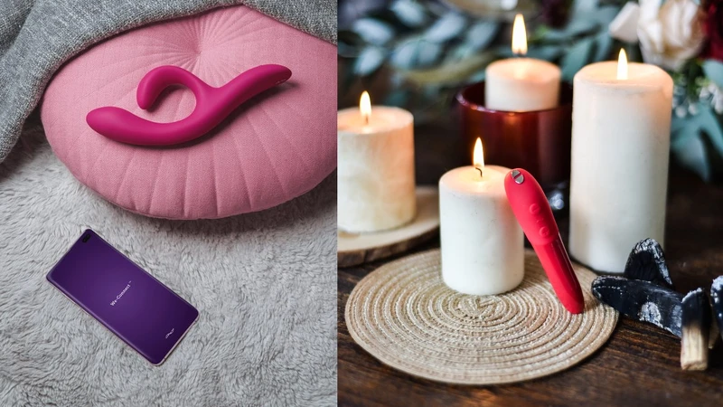 Nova 2藍牙GC點按摩棒（紫紅）、Tango X口紅震動器(紅)。