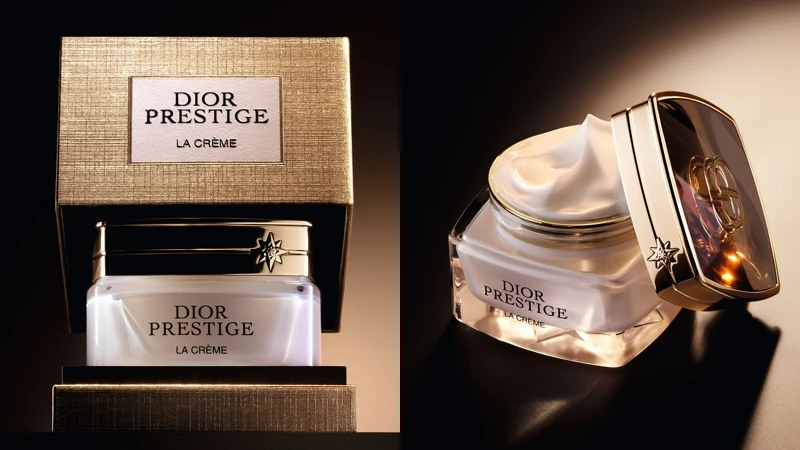 DIOR迪奧精萃再生玫瑰賦活乳霜這次包裝特別吸睛，瓶蓋鑲嵌了迪奧高訂「羅盤玫瑰」符碼，十分精緻。