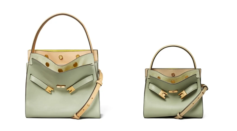 (左)Tory Burch 薄荷綠Lee Radziwill 雙層包 NTD42,900 /(右)Tory Burch 薄荷綠Lee Radziwill 迷你雙層包 NTD27,900 (左)Tory Burch 薄荷綠Lee Radziwill 雙層包 NTD42,900 /(右)Tory Burch 薄荷綠Lee Radziwill 迷你雙層包 NTD27,900