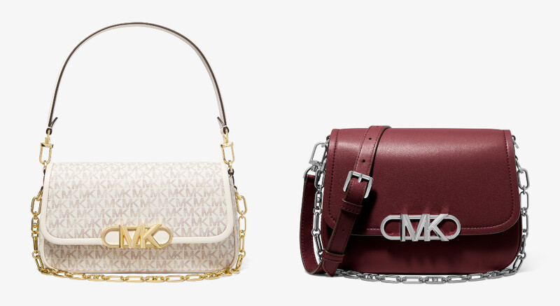 Parker 白色老花金屬飾側背包,NT22,000;Parker酒紅金屬飾斜背包,NT20,400 Parker 白色老花金屬飾側背包,NT22,000;Parker酒紅金屬飾斜背包,NT20,400