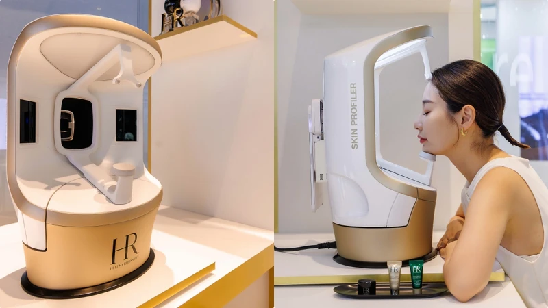 HR赫蓮娜120週年美容帝國傳奇體驗展肌膚檢測儀。