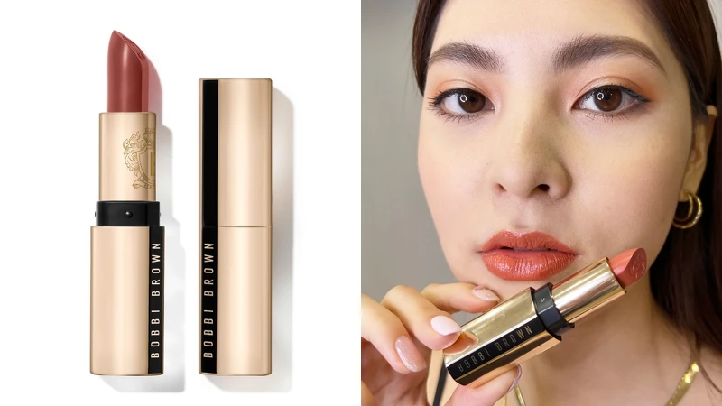 Bobbi Brown金緻緞光唇膏#AFTERNOON TEA琥珀奶茶實擦試色。 Bobbi Brown金緻緞光唇膏#AFTERNOON TEA琥珀奶茶實擦試色。
