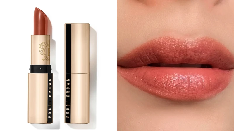 Bobbi Brown金緻緞光唇膏#ITALIAN ROSE豆沙甜粉實擦試色。 Bobbi Brown金緻緞光唇膏#ITALIAN ROSE豆沙甜粉實擦試色。