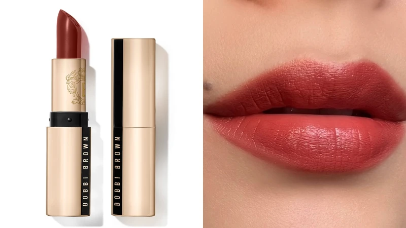 Bobbi Brown金緻緞光唇膏#CLARET赤茶酒紅實擦試色。 Bobbi Brown金緻緞光唇膏#CLARET赤茶酒紅實擦試色。