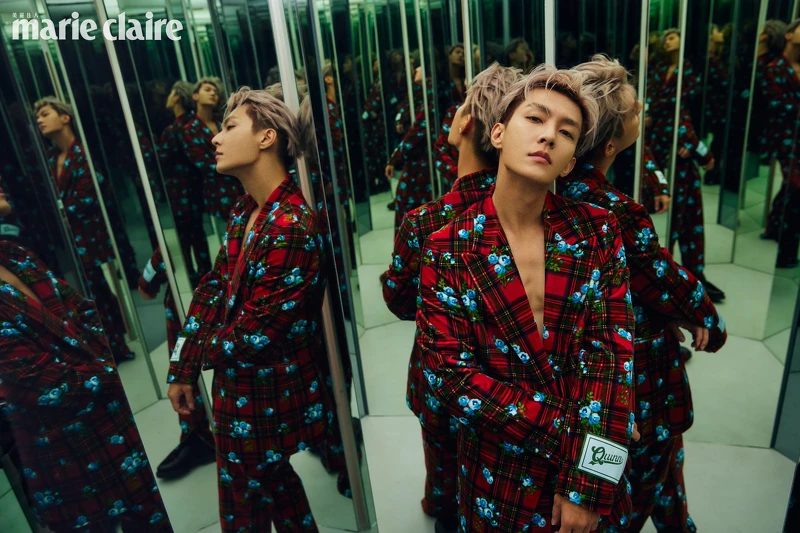 印花格紋西裝外套、印花格紋西裝褲、黑色皮革短靴,all by Tommy Hilfiger。 印花格紋西裝外套、印花格紋西裝褲、黑色皮革短靴,all by Tommy Hilfiger。