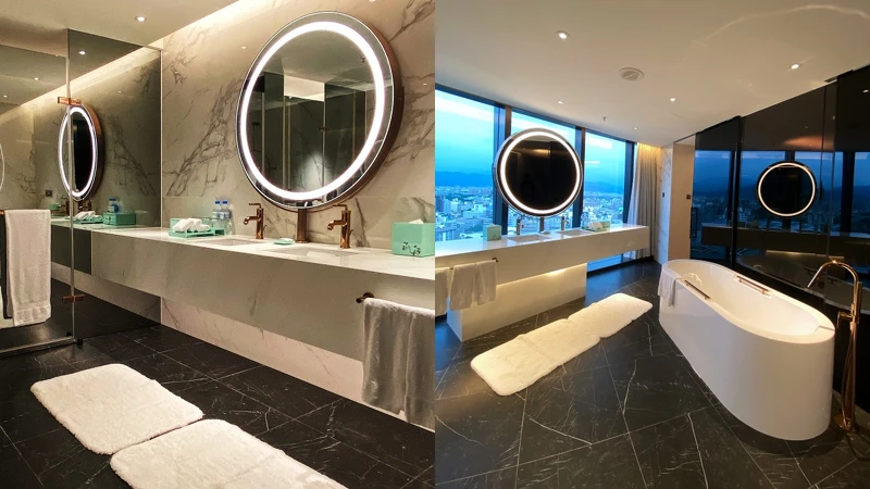 連浴室也有滿滿的圓形元素 連浴室也有滿滿的圓形元素