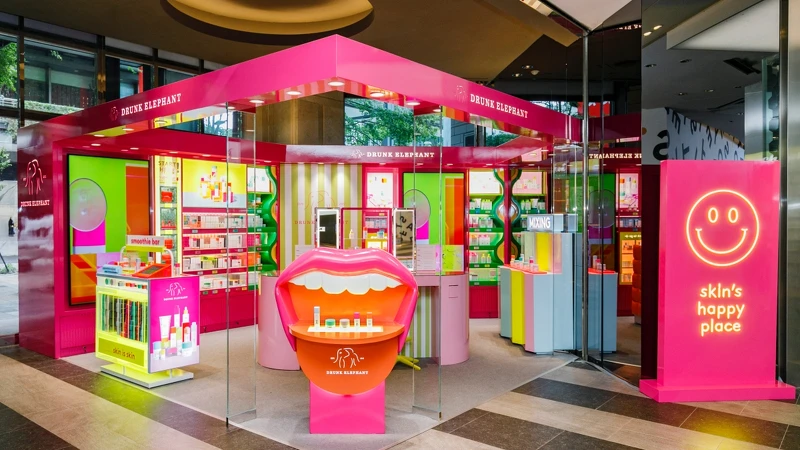 Drunk Elephant醉象之前在台北新光三越信義A11的快閃店。