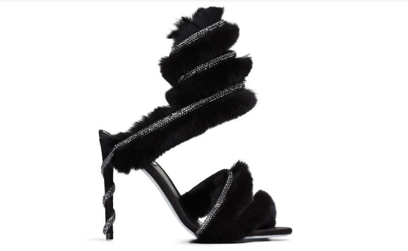 全新Cleo毛毛高跟鞋款式(黑色) 售價 $59,800 全新Cleo毛毛高跟鞋款式(黑色) 售價 $59,800