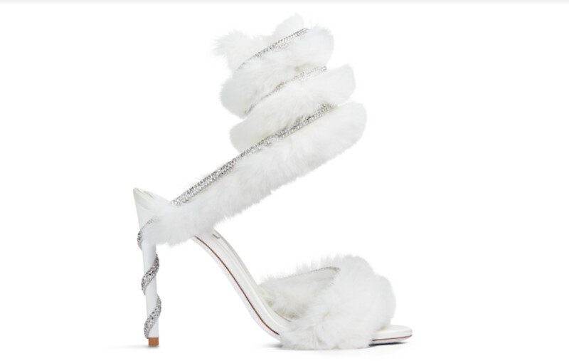 全新Cleo毛毛高跟鞋款式(白色) 售價 $59,800 全新Cleo毛毛高跟鞋款式(白色) 售價 $59,800