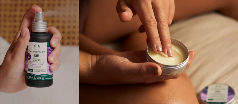 THE BODY SHOP【甦心活耀 能量喚膚】靜舒心 舒眠噴霧-100ML $1100,精萃霜-30G $880 THE BODY SHOP【甦心活耀 能量喚膚】靜舒心 舒眠噴霧-100ML $1100,精萃霜-30G $880