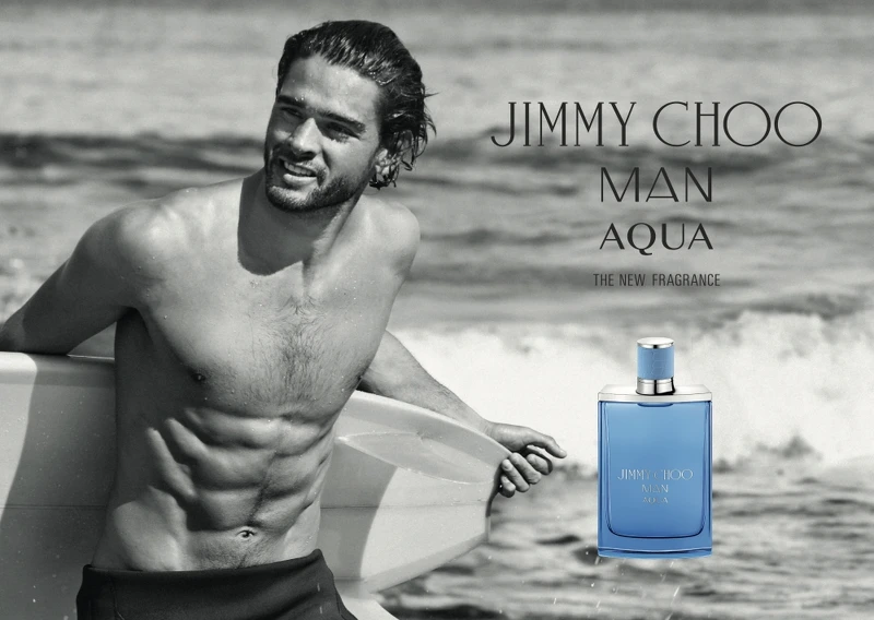 JIMMY CHOO MAN AQUA 活力海洋淡香水情境圖。