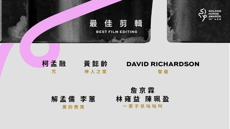 2022金馬獎入圍名單-最佳剪輯 2022金馬獎入圍名單-最佳剪輯