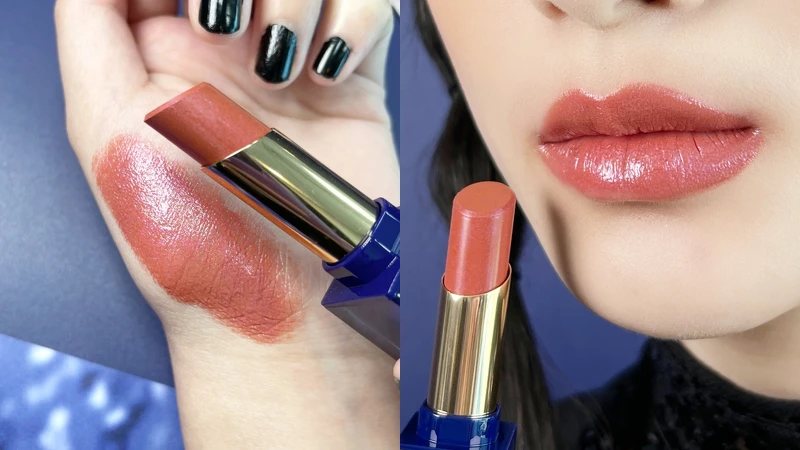 shu uemura植村秀x《美少女戰士Eternal》劇場版無色限鏡光唇膏(＃幻彩星光棒)試色。