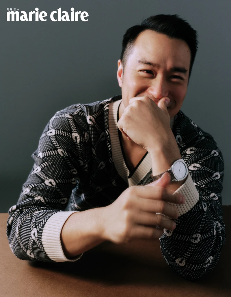 GG Logo 針織衫、Gucci 25H 腕錶，both by Gucci。