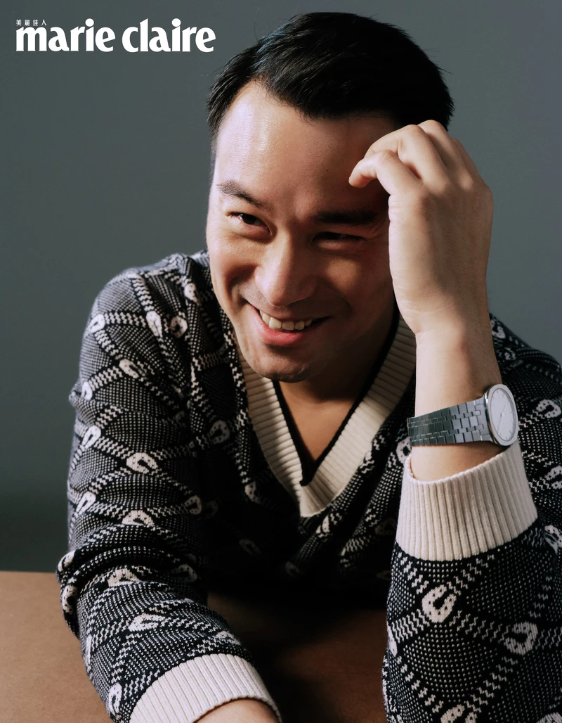 GG Logo 針織衫、Gucci 25H 腕錶，both by Gucci。