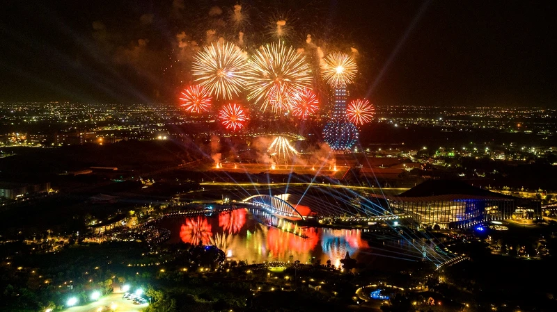 嘉義縣於9/20進行2022國慶焰火試放 嘉義縣於9/20進行2022國慶焰火試放