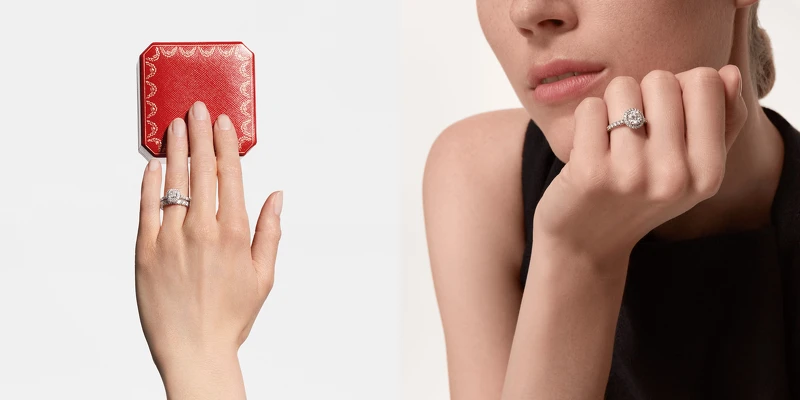 Cartier Destinée單鑽戒指,鉑金,鑽石 Cartier Destinée單鑽戒指,鉑金,鑽石