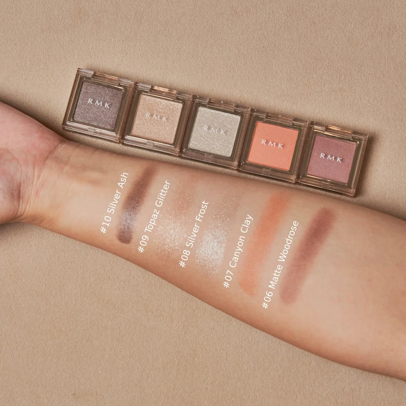 RMK不設限眼影#06~#10試色。