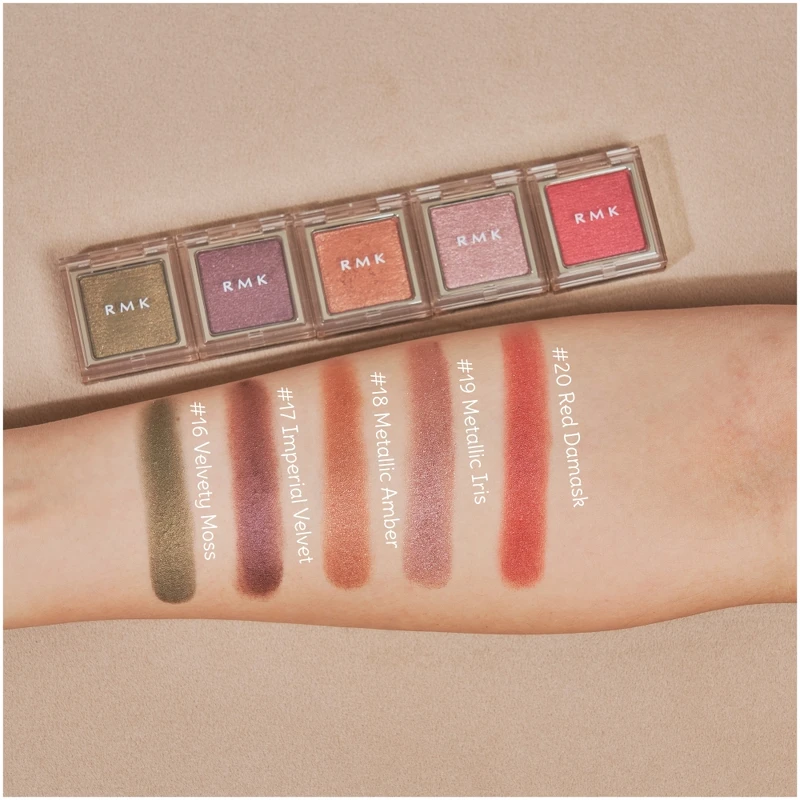 RMK不設限眼影#16~#20試色。