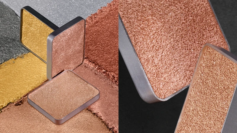 shu uemura植村秀創意無限眼影金屬蜜光情境圖。