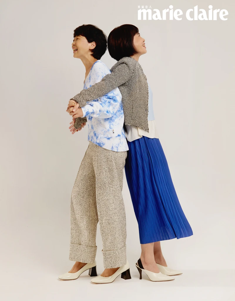 Paulina/渲染針織上衣,Boss;黑白平織西裝褲帶,Club Monaco;白色方頭高跟鞋,Boss。連珮如/藍色壓褶洋裝,Boss;黑白針織外套,Rag & Bone;白色尖頭高跟鞋,Boss。 Paulina/渲染針織上衣,Boss;黑白平織西裝褲帶,Club Monaco;白色方頭高跟鞋,Boss。連珮如/藍色壓褶洋裝,Boss;黑白針織外套,Rag & Bone;白色尖頭高跟鞋,Boss。