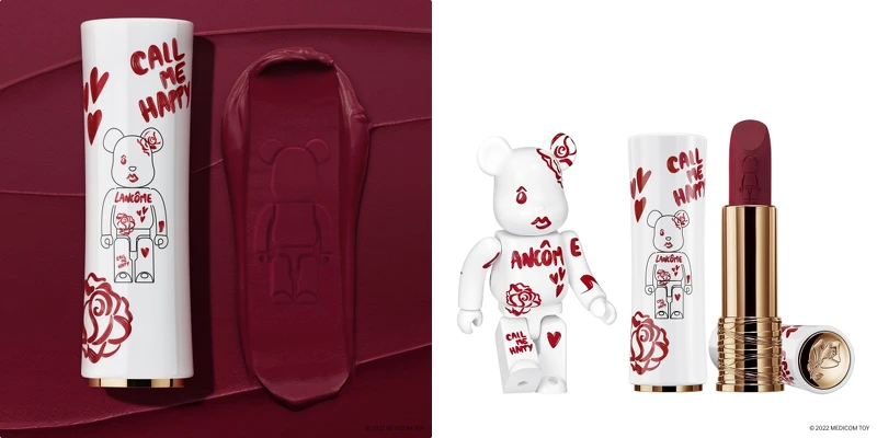 LANCÔME蘭蔻絕對完美柔霧唇膏BE@RBRICK限定版(#888)，NT1,350