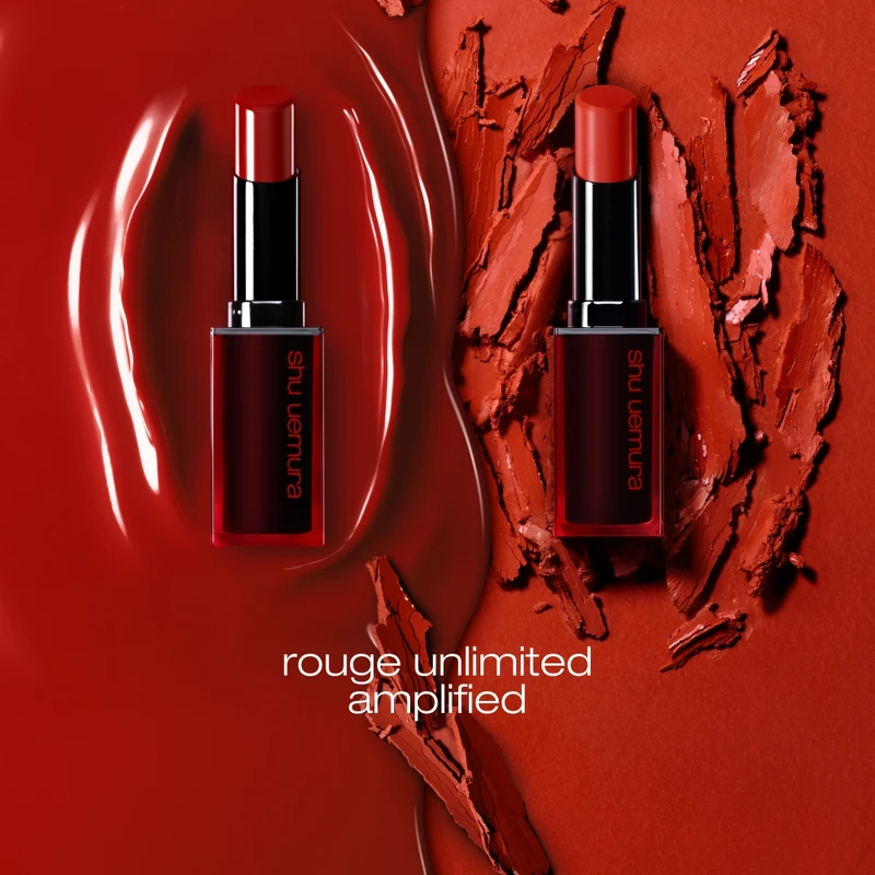 shu uemura植村秀無色限鏡光唇膏產品主視覺。 shu uemura植村秀無色限鏡光唇膏產品主視覺。