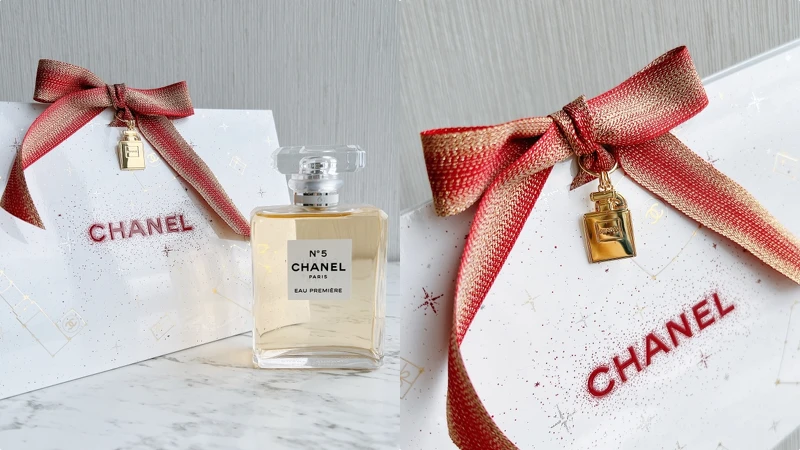 CHANEL香奈兒2022聖誕限量包裝出現超精緻小吊飾。