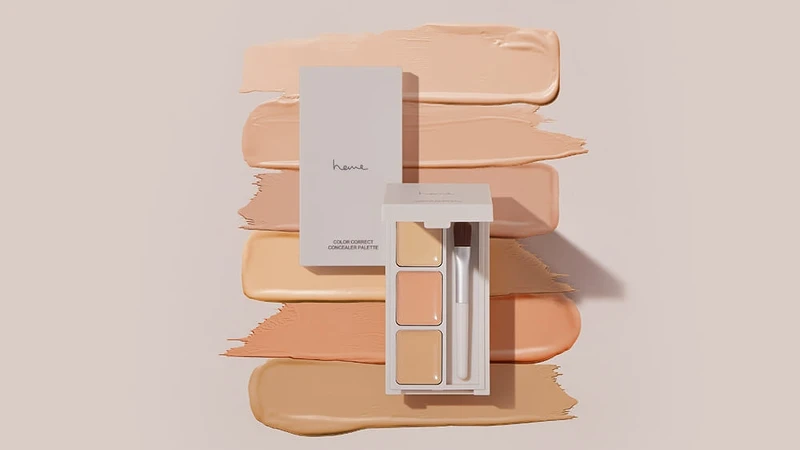 heme校色遮瑕盤情境圖。